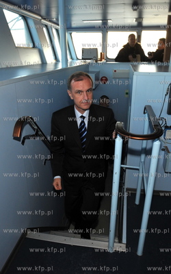 Minister Obrony Narodowej Bogdan Klich na ORP Kontradmiral...