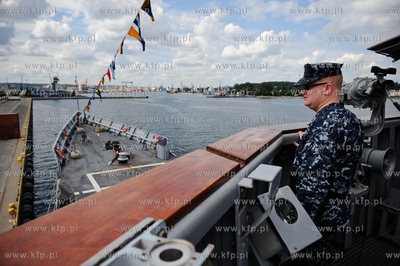 Nabrzeze francuskie portu w Gdyni. Robocza wizyta amerykanskiej...