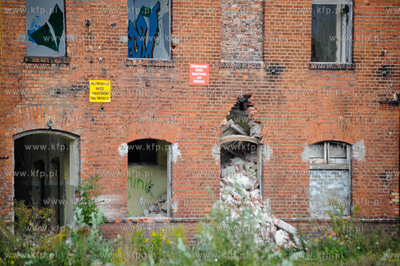 Gdansk. Zawalony strop w pustostanie dawnej Blaszanki...