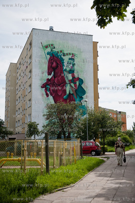 Gdansk. Zaspa. Nowy mural przy ul. Dywizjonu 303 autorstwa...