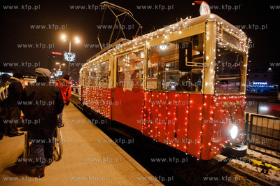 Gdansk. Przystanek tramwajowy przy Dworcu PKP. Specjalna...