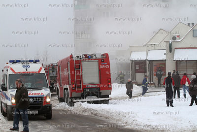 Pozar w sklepie rybnym na Gdanskim osiedlu Morena,...