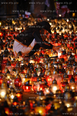 Pozegnanie pary Prezydenckiej na Krakowskim Przedmiesciu...