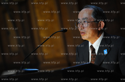 Gdansk Dwor Artusa. Grupa Japonczykow zrzeszonych w...