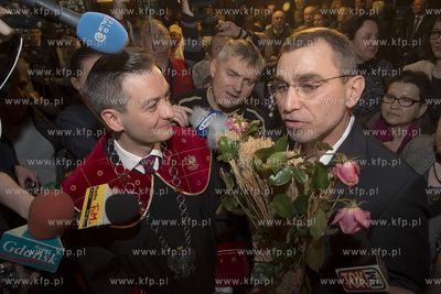 Zaprzysiezenie Roberta Biedronia na prezydenta Slupska.
06.12.2014
Fot....