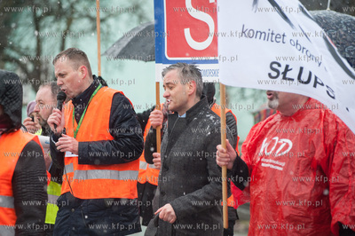 Mianowice koło Słupska. Blokada drogi krajowej numer...