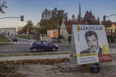 Reklama wyborcza Adama Aleksiejuka w Gdańsku Suchaninie...