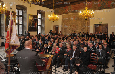 Gdansk. Ratusz Glownomiejski. Uroczysta sesja Rady...
