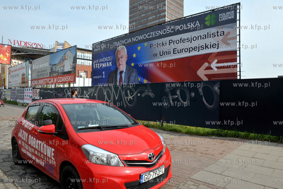 Kampania wyborcza do Europarlamentu. Bilbord wyborczy...
