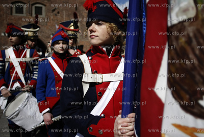 Gdansk.Ul. Dluga inscenizacja wjazdu Napoleona i jego...