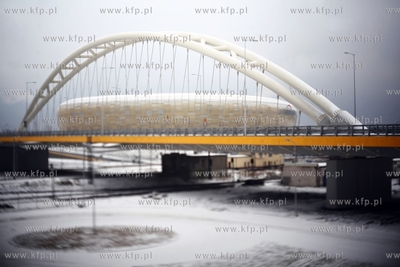 Wiadukt w ciagu Nowej Slowackiego, stadion pilkarski...