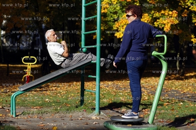 Sopot. Silownia w parku polnocnym.
14.10.2013
fot....