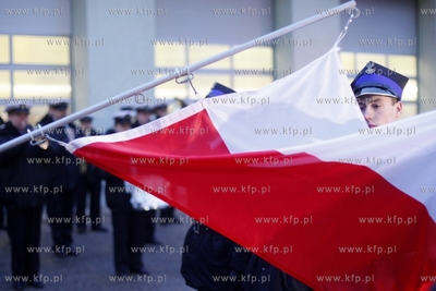 Komenda Wojewodzka PSP w Gdansku. Uroczystosc odsloniecia...