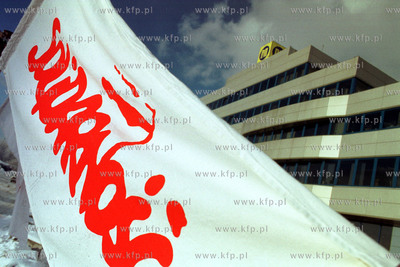 Protest Solidarnosci w Rafinerii Gdanskiej.24.01.00fot....