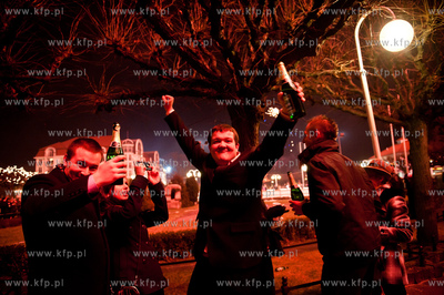 Mieszkancy Sopotu swietuja nadejscie nowego roku. 01.01.2012...