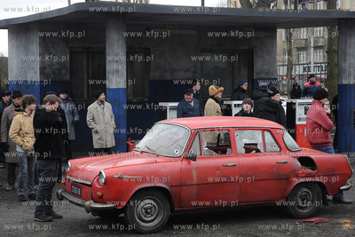 Plan zdjeciowy filmu o masakrze robotnikow na Wybrzezu...