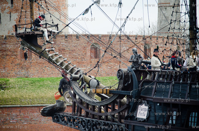 Gdansk. Nowy Port. Bitwa morska na Martwej Wisle na...