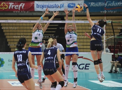 Hala Ergo Arena. Mecz siatkowki damskiej Atom Trefl...