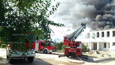 Pozar pustostanu na ulicy Hallera w Gdansku. Pozar...