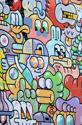 Gdynia. Murale w srodmiesciu miasta m. in. przy ul....