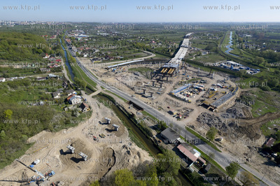 Gdansk. Budowa obwodnicy poludniowej z lotu ptaka....