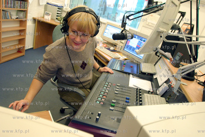 Studio trojmiejskiego radia TREFL 1.12.2003 fot. Wojtek...