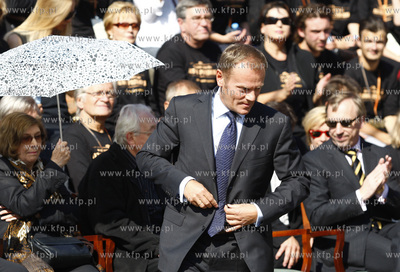 Gdansk. Wmurowania kamienia wegielnego pod budowe Teatru...