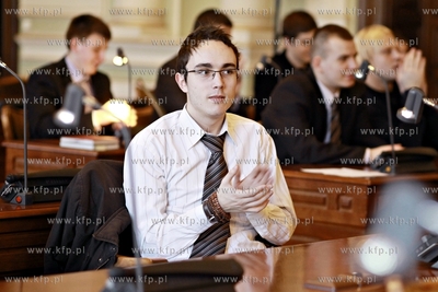 Gdansk. Pierwsze posiedzenie Mlodzieżowej Rady Miasta,...