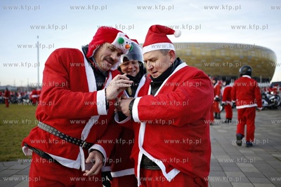 Gdansk. XIII edycja parady Mikolaje na Motocyklach....