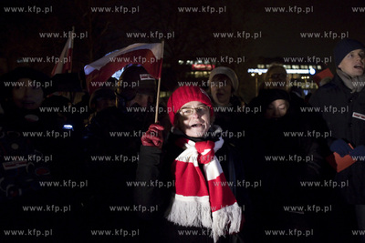 Targ Drzewny w Gdańsku. Demonstracja Komitetu Obrony...