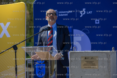 Wmurowanie kamienia węgielnego pod Centrum Sportu....