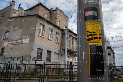 Gdańsk Wrzeszcz, ul. Grnwaldzka. Przyciski dla pieszych...