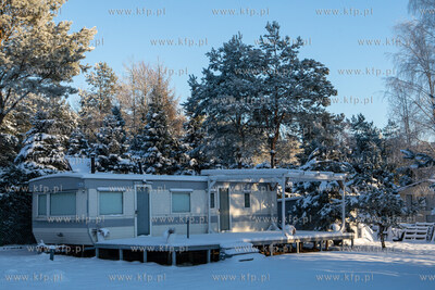 Jeleńska Huta, gmina Szemud. Zimowy krajobraz. 27.12.2021...