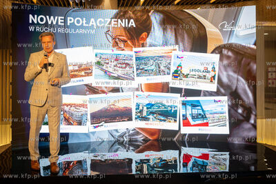 Port Lotniczy Gdańsk im. Lecha Wałęsy. Nz. Konferencja...