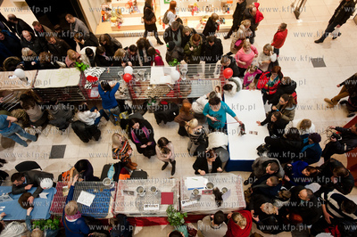 Gdansk. Galeria Baltycka. Obchody swiatowego dnia kota....