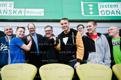 Gdansk. Stadion PGE Arena. Spotkanie mlodych raperow...