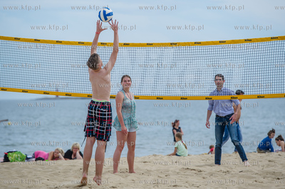 Gdansk. Brzezno. Prezydent Gdanska Pawel Adamowicz...