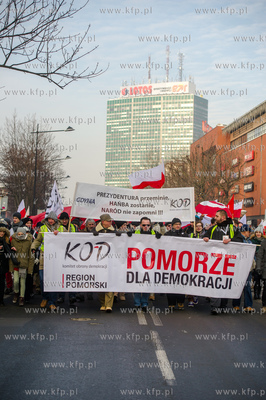 Gdansk. Manifestacja pod haslem W obronie Twojej wolnosci,...