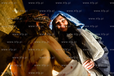 Gdańsk. Plac przed Złota Bramą. XII Misterium Męki...