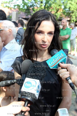 Sopot. Odsloniecie tablicy pamiatkowej honorujacej...