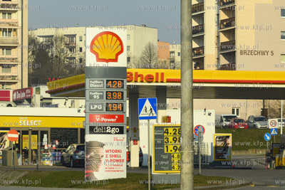 Gdynia Karwiny. Stacja benzynowa Shell. 28.03.2020...