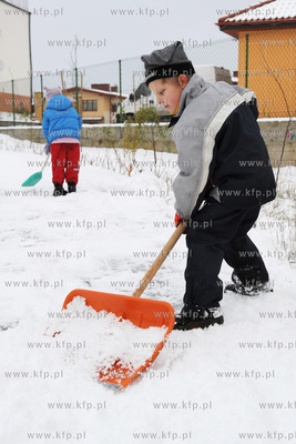Pierwszy porzadny snieg w Gdansku. Dzieciaki dlugo...