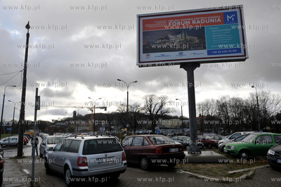 Gdansk. Miejsce budowy galerii handlowej Forum Radunia....