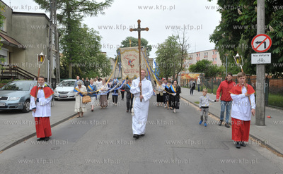Boże Ciało w Gdańsku Brzeźnie. Procesja na ul....