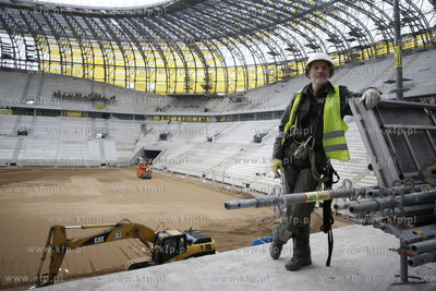 Gdansk. Budowa stadionu pilkarskiego PGE Arena.
06.04.2011
fot....