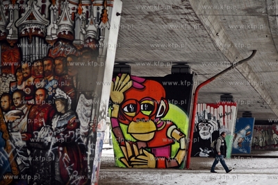 Nowe murale na wiadukcie przy ul. Kliniczna w Gdansku....