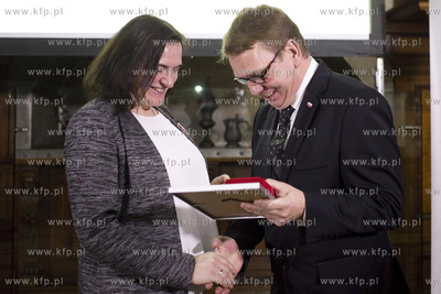 Gdańsk. Dwór Artusa. Wręczenie nagród Świadek...