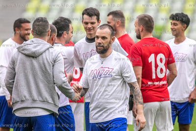 Stadion Gdańsk. Mecz towarzyski drużyn piłkarskich...