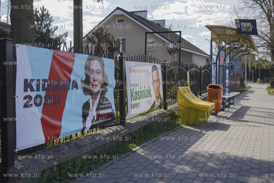 Tczew. Reklamy wyborcze kandydatów na prezydenta RP,...