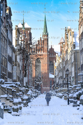 Zima w Gdańsku. ul. Mariacka. 16.01.2021 fot. Paweł...